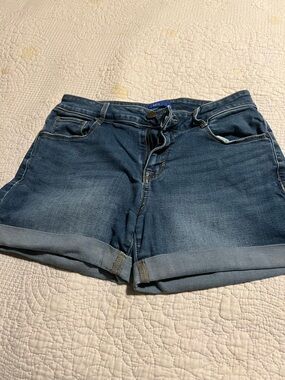 Apt. 9 Rolled Hem Denim Shorts - Dark Blue Wash